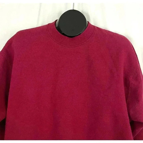 VTG BVD Crewneck Red Sweatshirt Men's LARGE Made in USA 1990s - Picture 7 of 9